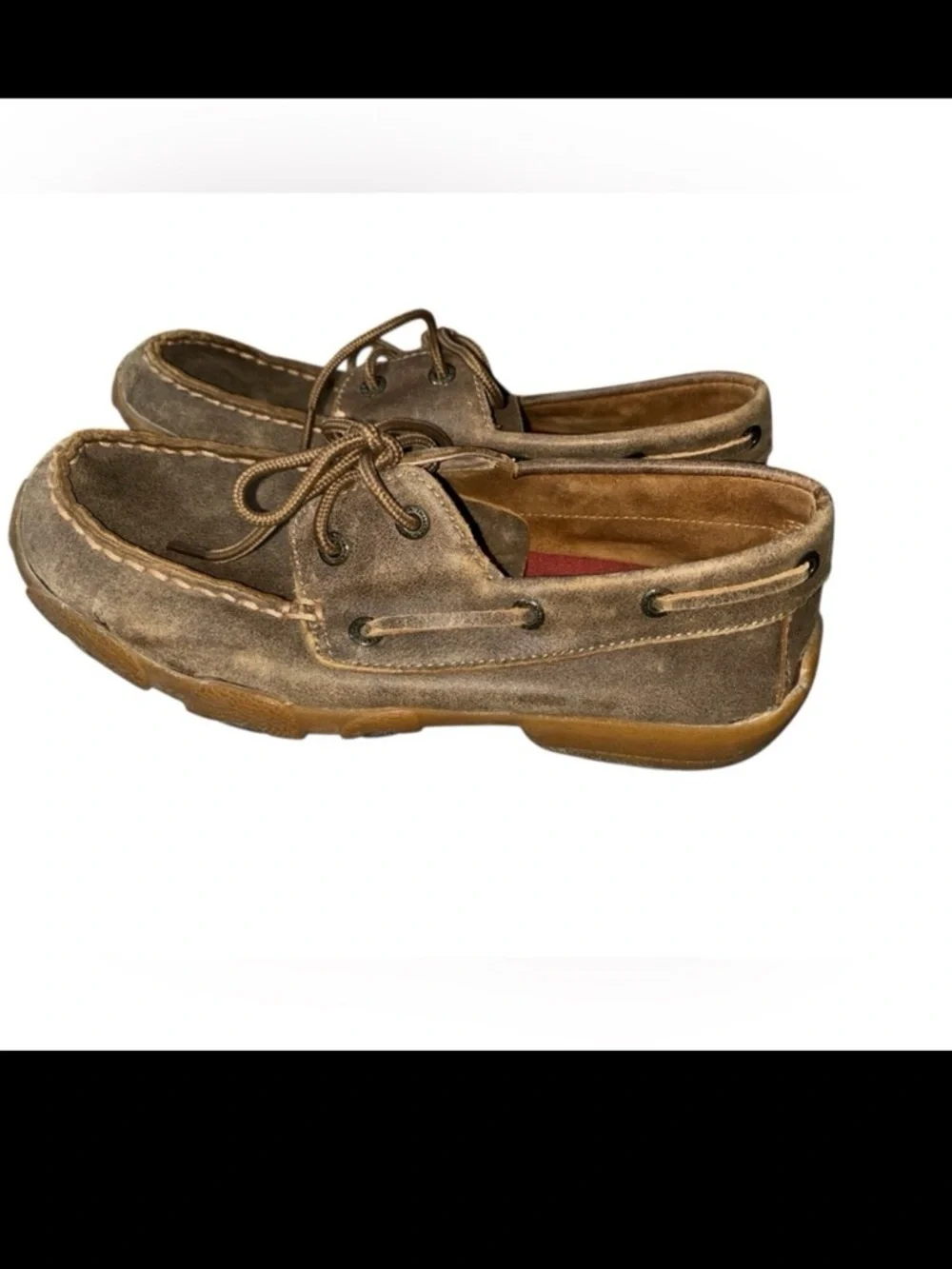 Twisted X Boys Brown leather Dress Shoe/loafers